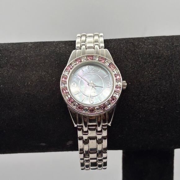 Silver & Pink Men's Watch - Picture 1 of 4